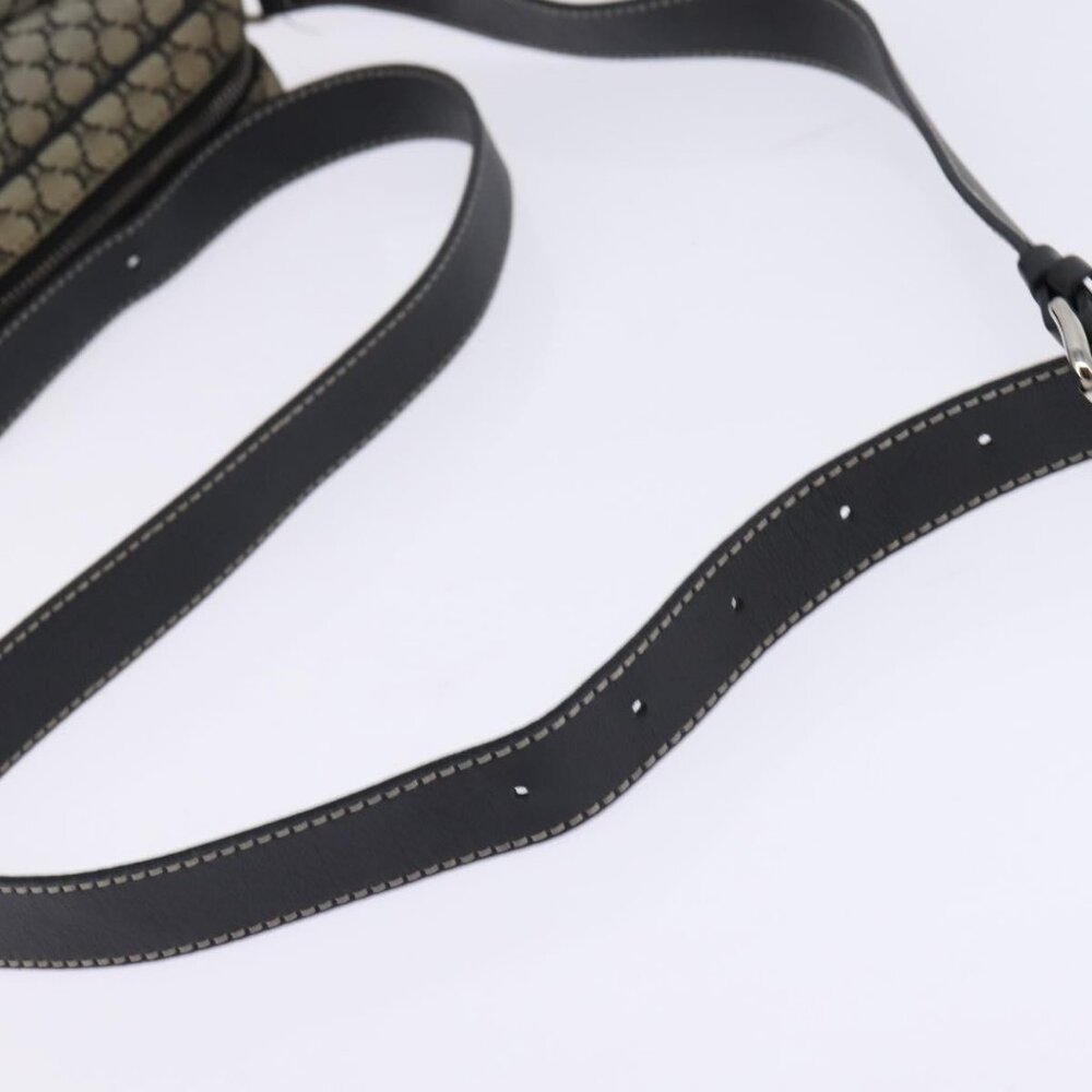 Authentic CELINE Macadam Canvas Shoulder Bag Navy Gold - Picture 14 of 16